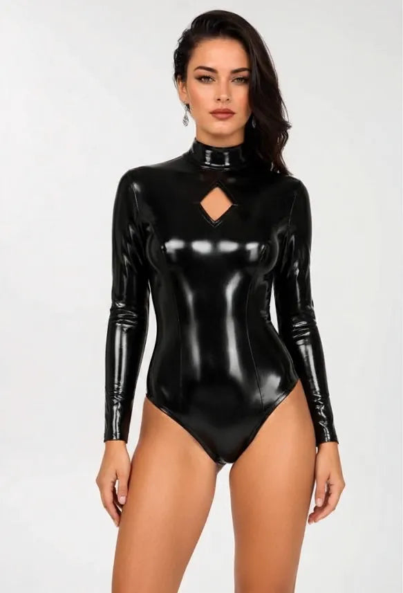 301-latexelle-high-neck-diamond-cutout-latex-bodysuit-sculpted-long-sleeve-one-piece-07