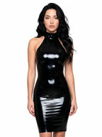 Latexelle High Neck Latex Mini Dress