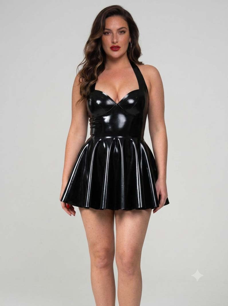 Latexelle Latex Kitten Mini Dress| Premium Latex Fashion Statement