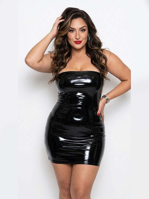 Latexelle Tube Strapless Latex Mini Dress | Premium Latex Fashion Statement