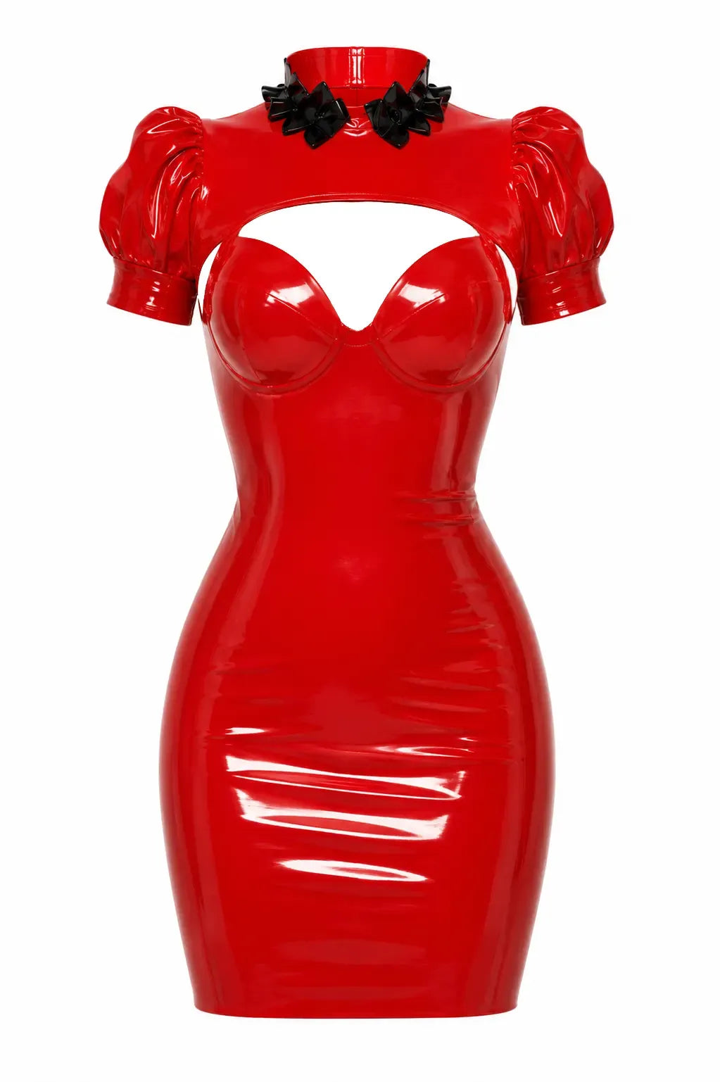 bow-collar-puff-sleeve-latex-mini-dress-sculpted-night-out-style-image-09