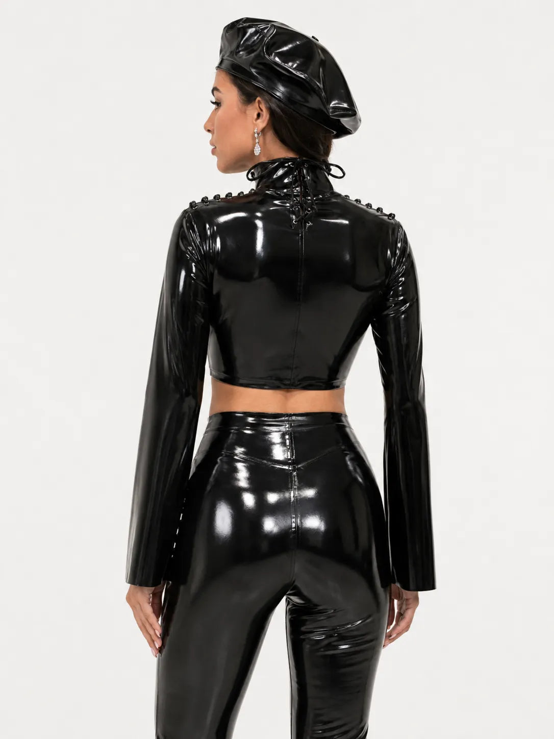 brown-latex-flare-jumpsuit-sculpted-all-over-fit-image-06
