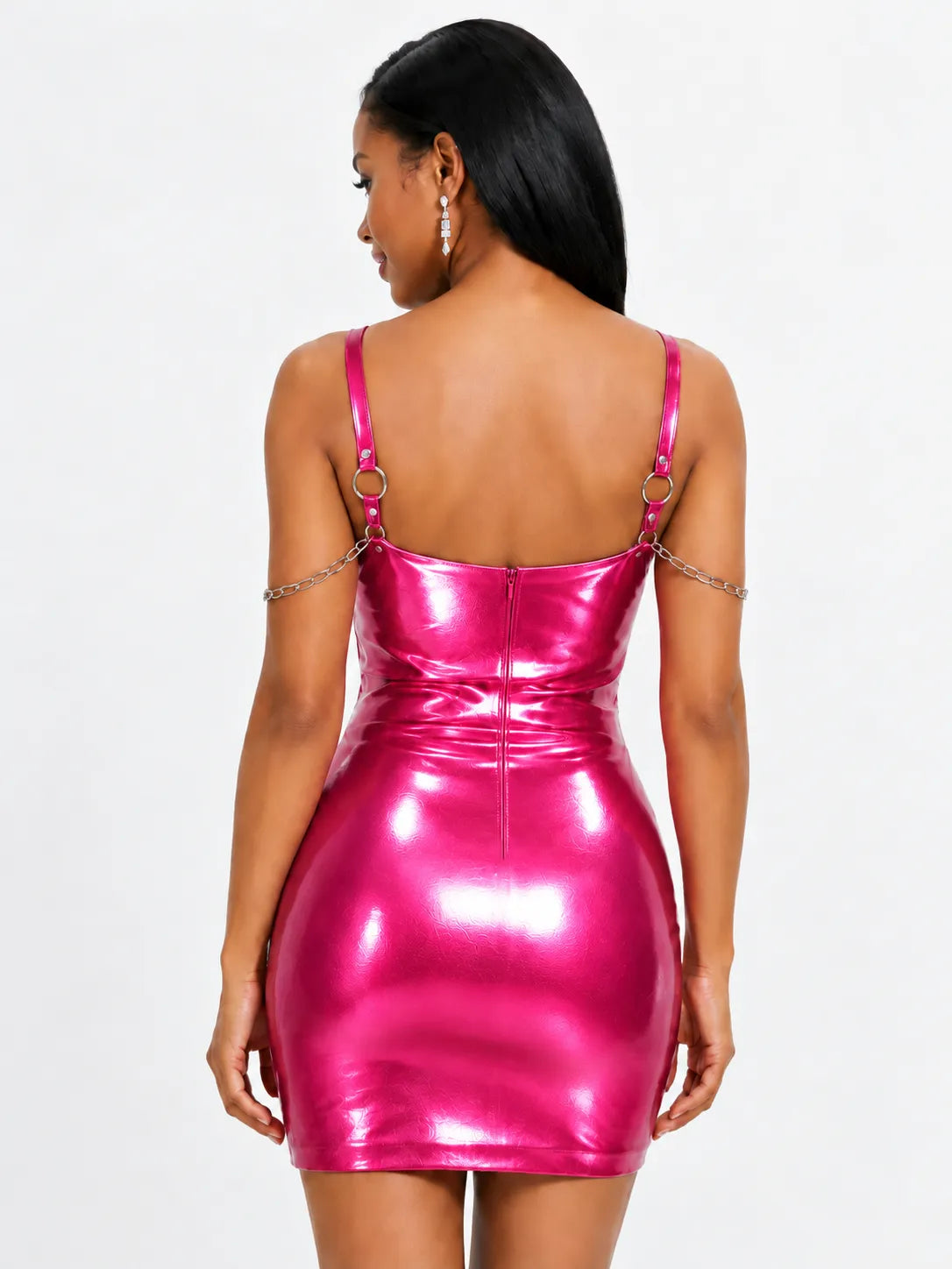 Latexelle Bustier Strap Latex Mini Dress — High-Shine Mini Edit