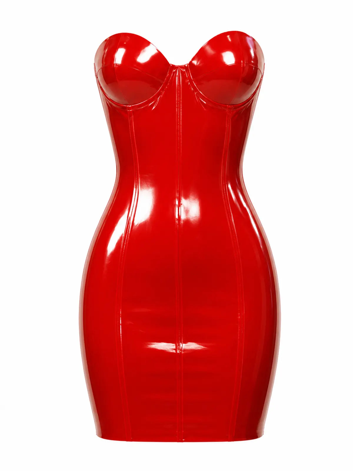 Latexelle Bustier Latex Mini Dress