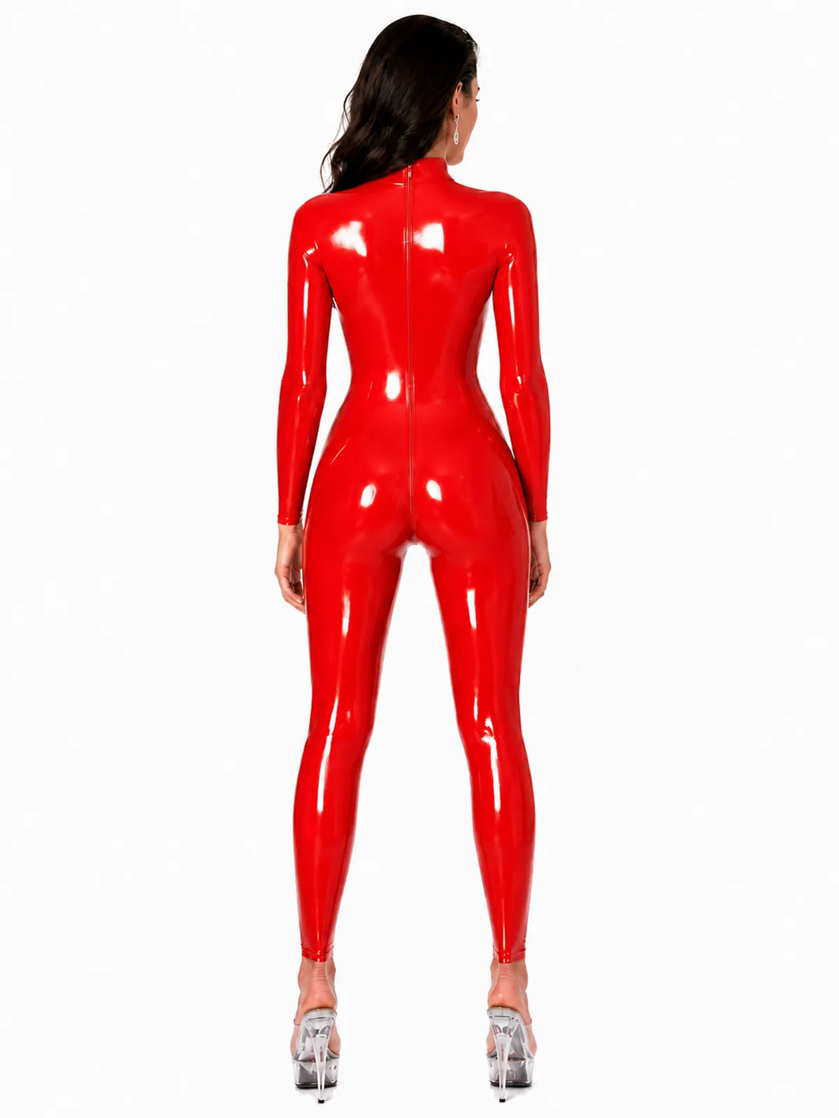 latexelle-front-zip-latex-catsuit-red-01