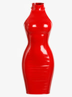 Latexelle High Neck Latex Mini Dress