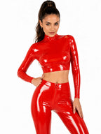 latexelle-long-sleeve-latex-crop-top-red