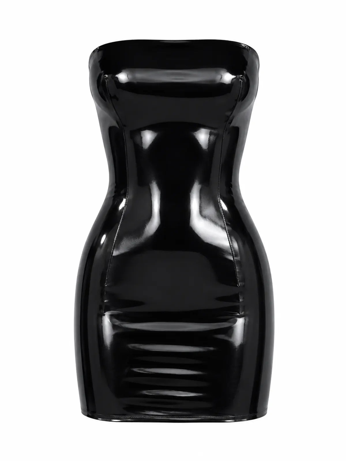 Latexelle Strapless Latex Tube Mini Dress