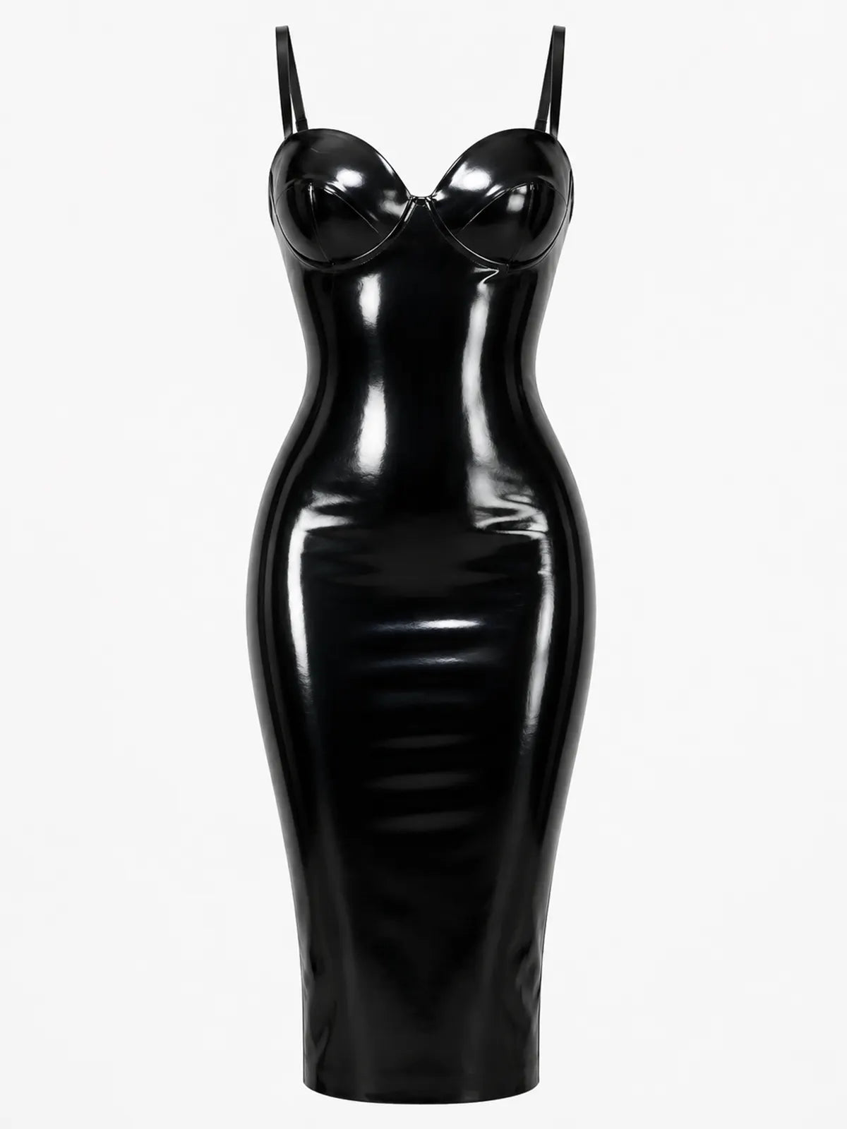 Latexelle Sweetheart Cup Latex Midi Dress