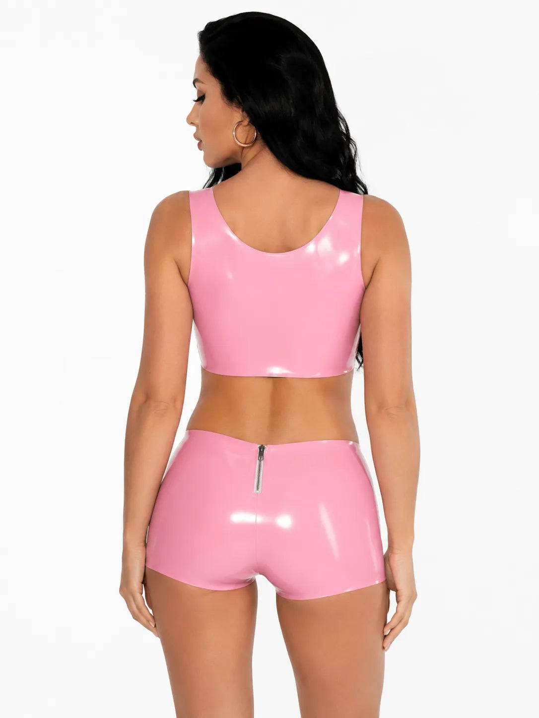 pink-latex-crop-top-and-shorts-set-sculpted-styling-piece-image-01