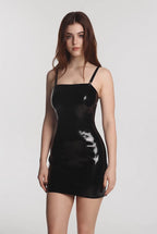 Latexelle Slim-Strap Latex Mini Dress