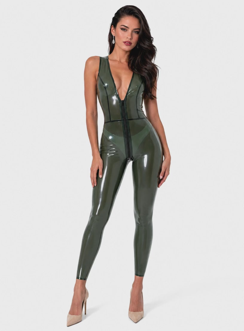 latexelle-sleeveless-plunge-latex-catsuit-green-01