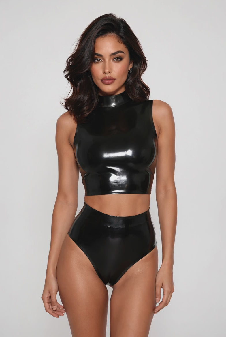 burgundy-latex-two-piece-set-sculpted-styling-piece-video-01